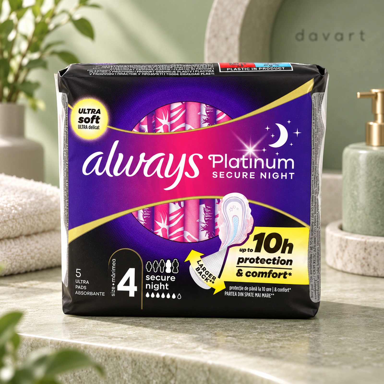 Always Platinum Absorbante 4 Secure Night, 5 buc., imagine de referință