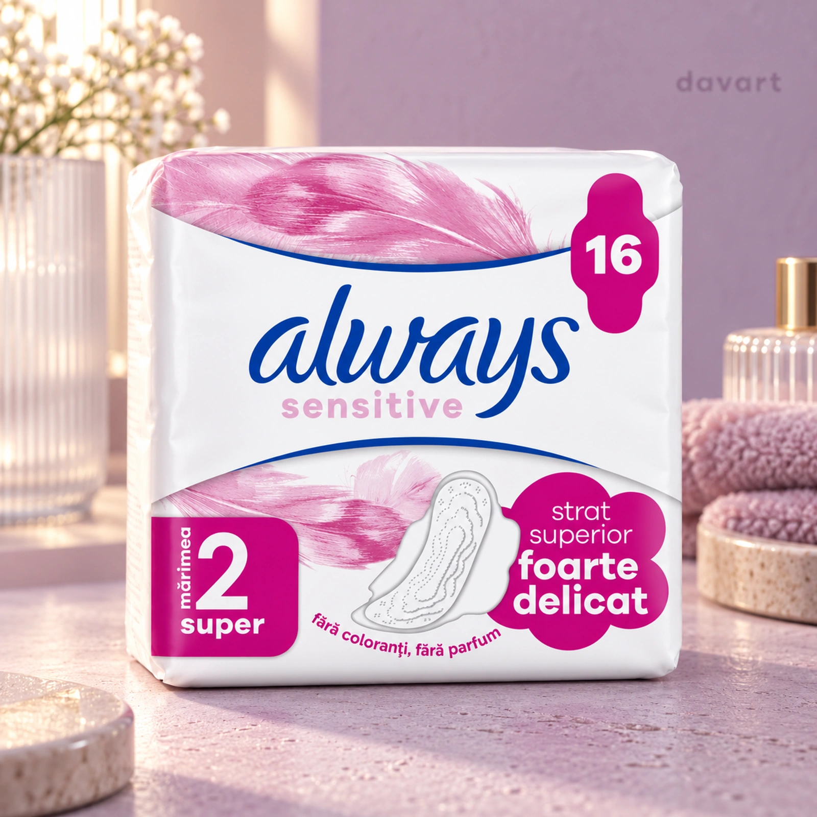 Always Absorbante S Sensitive Roz, 8 buc., imagine de referință