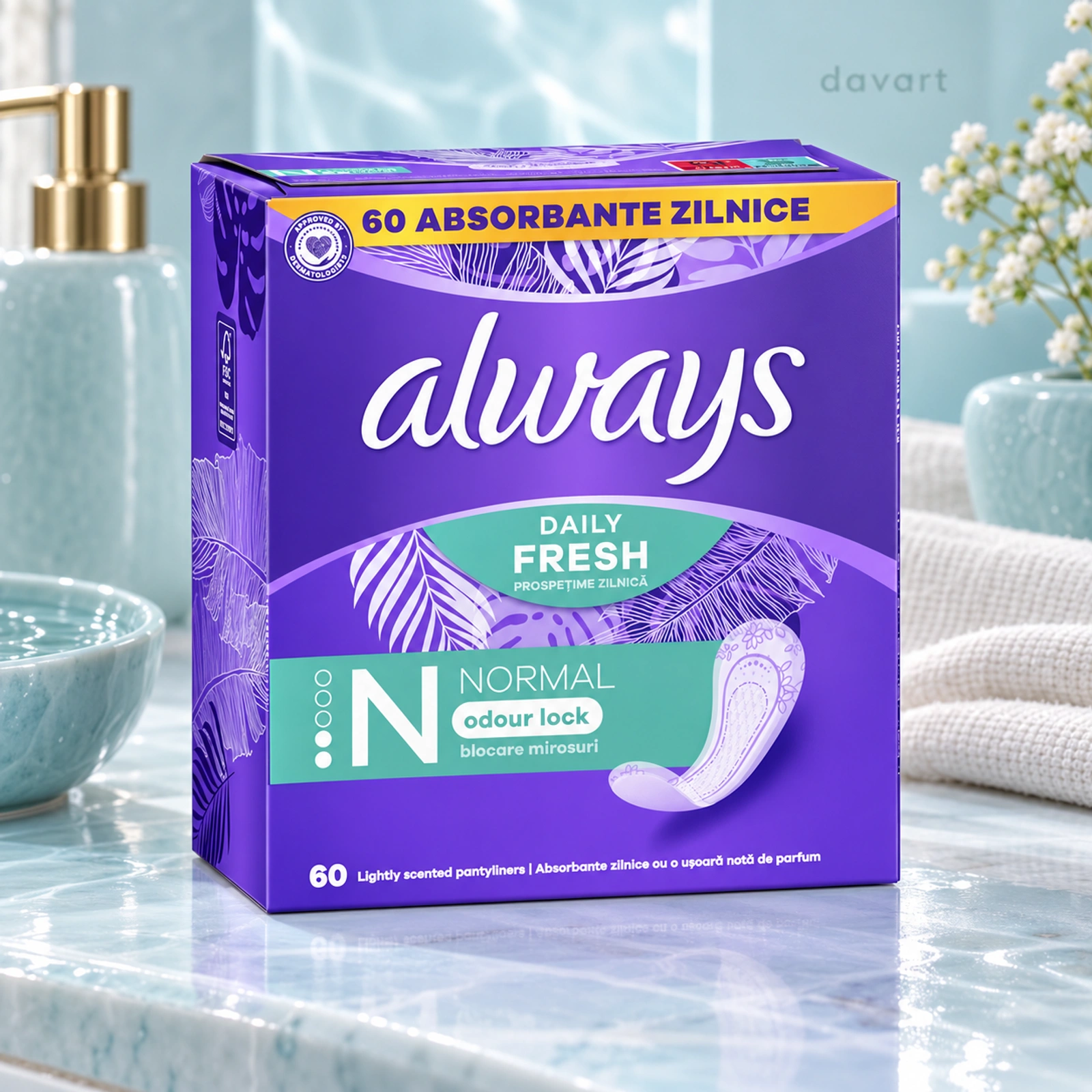 Always Absorbante Zilnice Normal -Sensitive Blader -Fn, 68 buc., imagine de referință