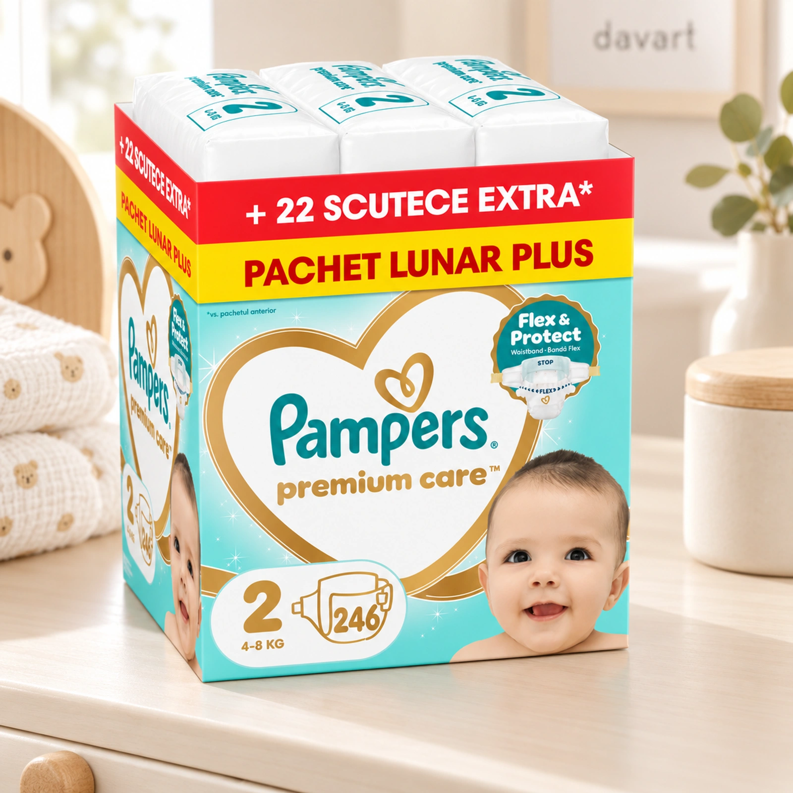 Pampers Scutece Bebe Premium Care Nr2, 32 buc., imagine de referință