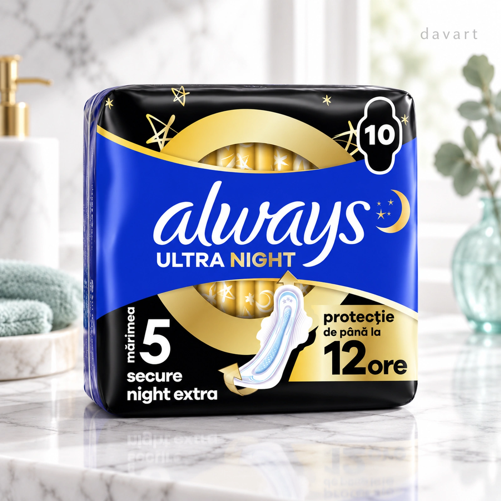 Always Platinum Absorbante D5 Ultra Secure Night, 10 buc., imagine de referință