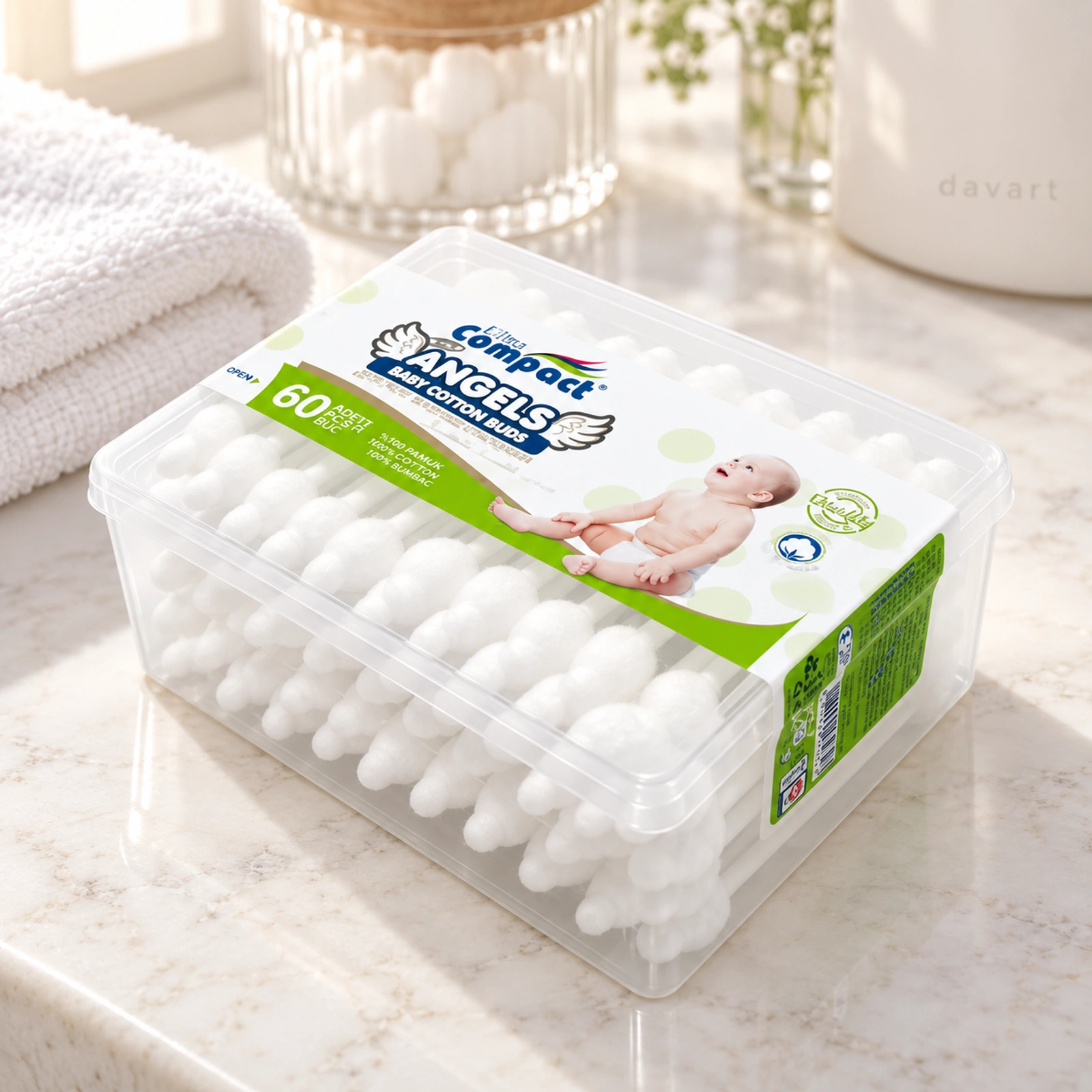 Compact Bete Urechi 60 buc · Bebe, Format de verificat, imagine de referință