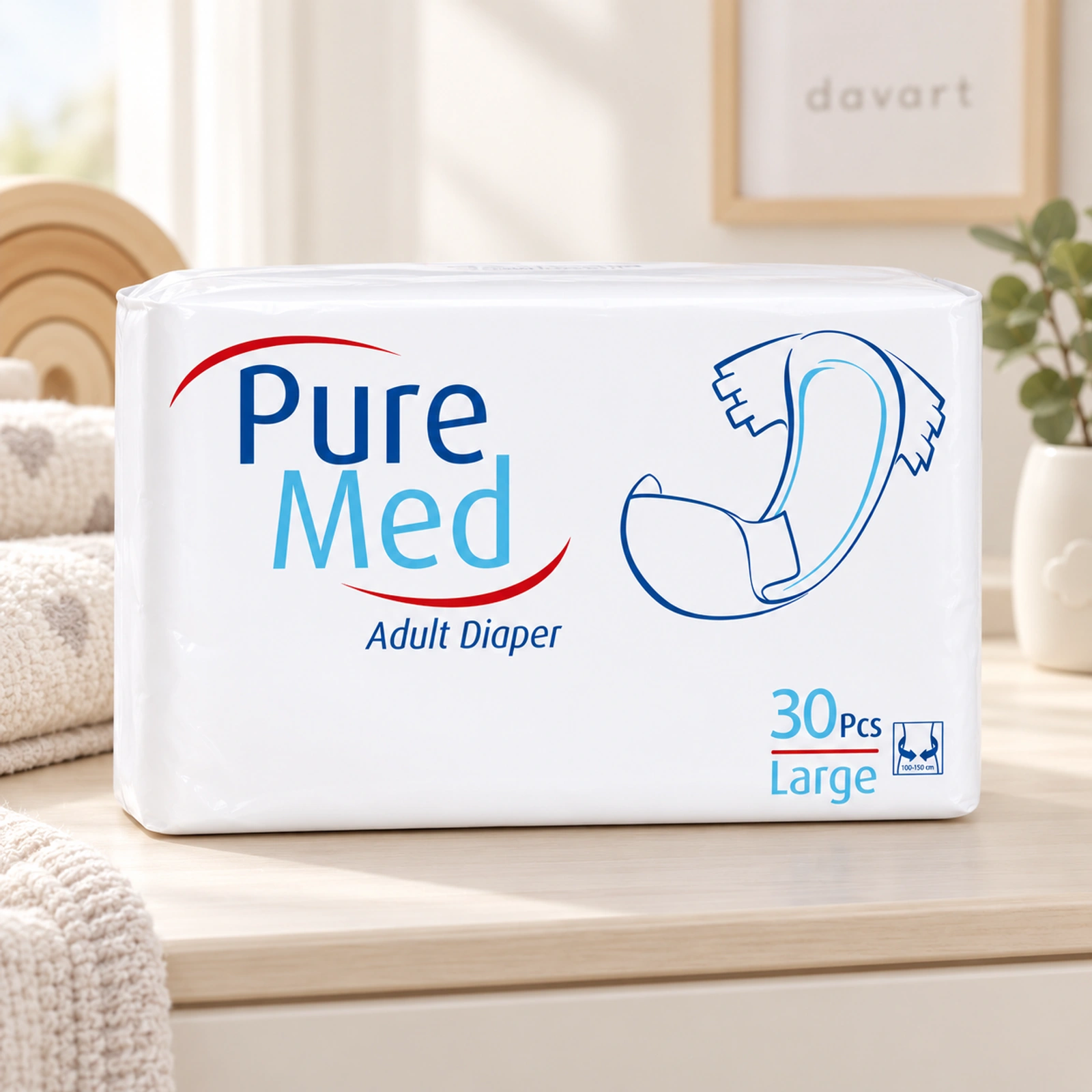 Pure Med Scutece Adulti l, 30 buc., imagine de referință