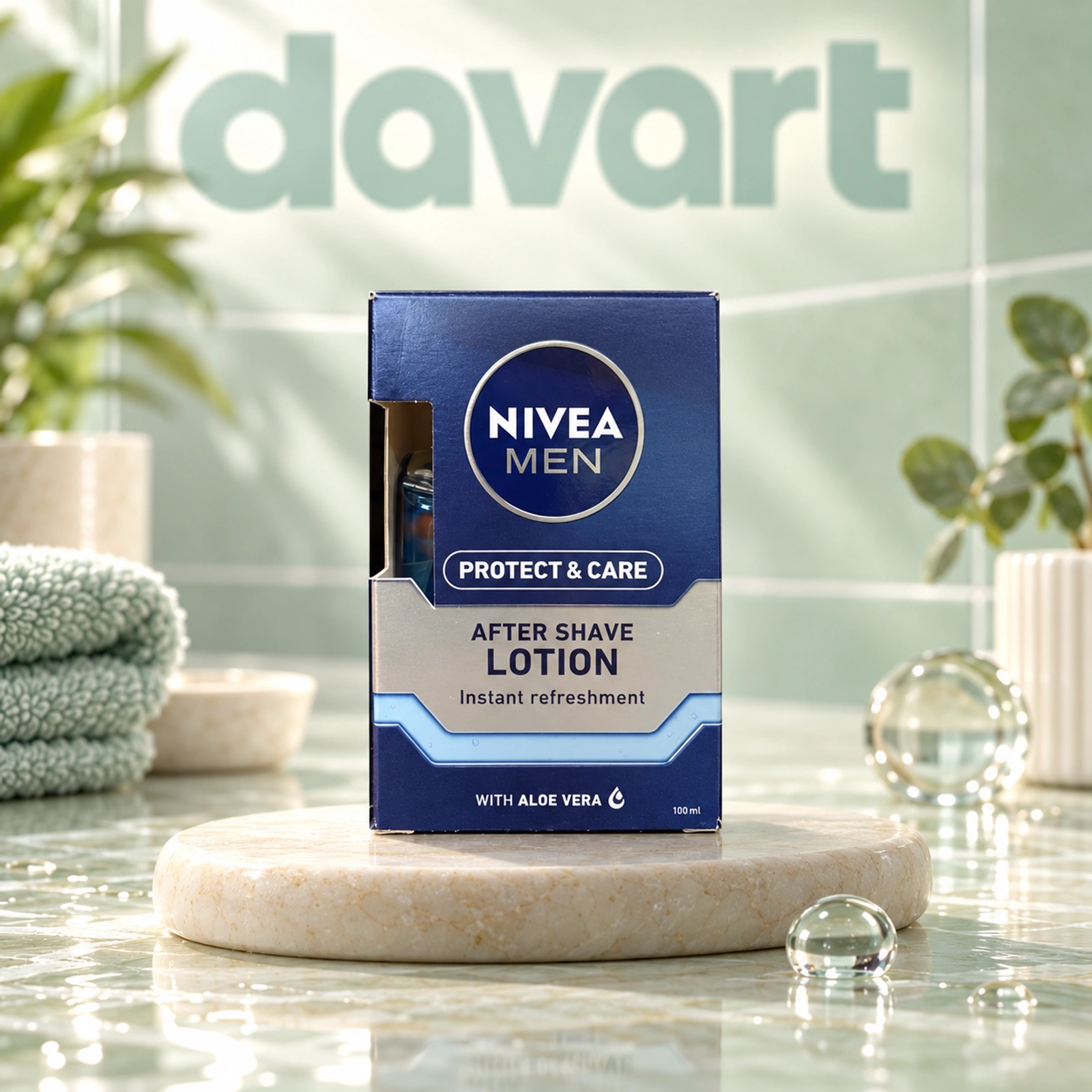 NIVEA Loțiune după Ras Protect & Care-Aloe Vera, 100 ml, imagine de referință