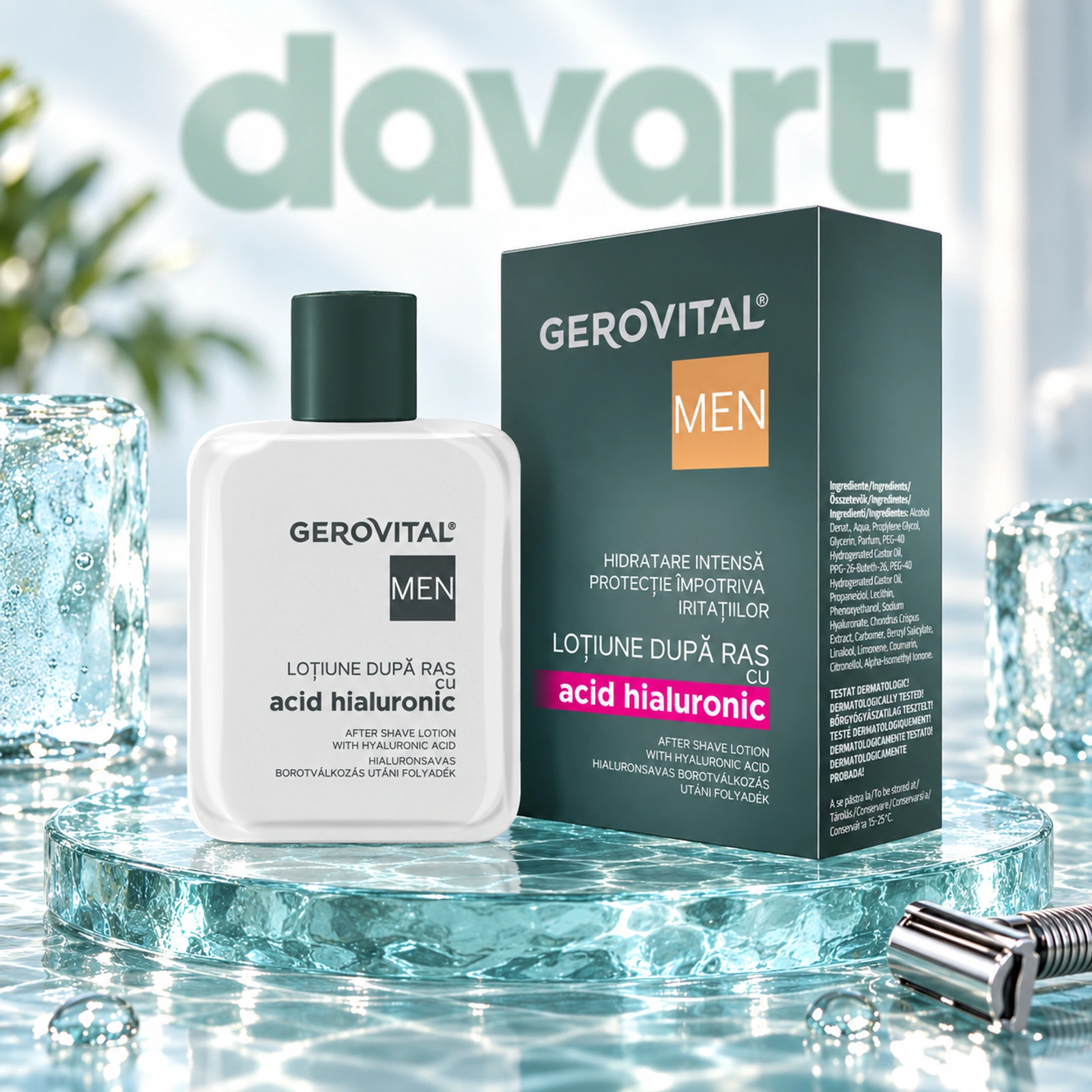 Gerovital Loțiune după Ras Men 3410-Acid Hialuronic, 100 ml, imagine de referință