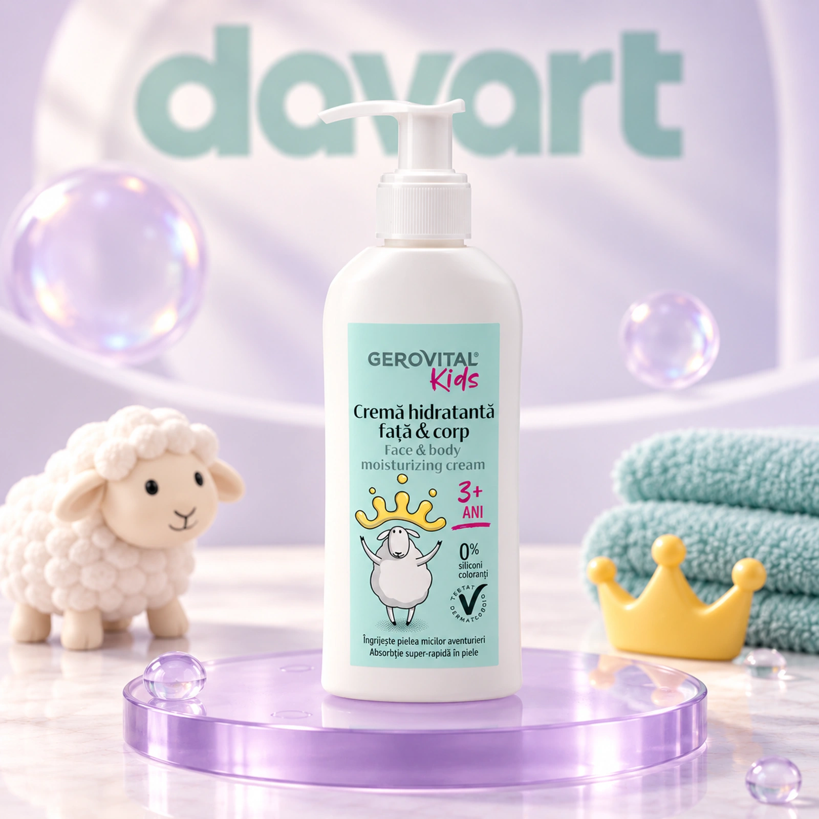 Gerovital Crema Hidratanta Copii 150 ml · 7550- Fata si Corp 3 + , 150 ml, imagine de referință