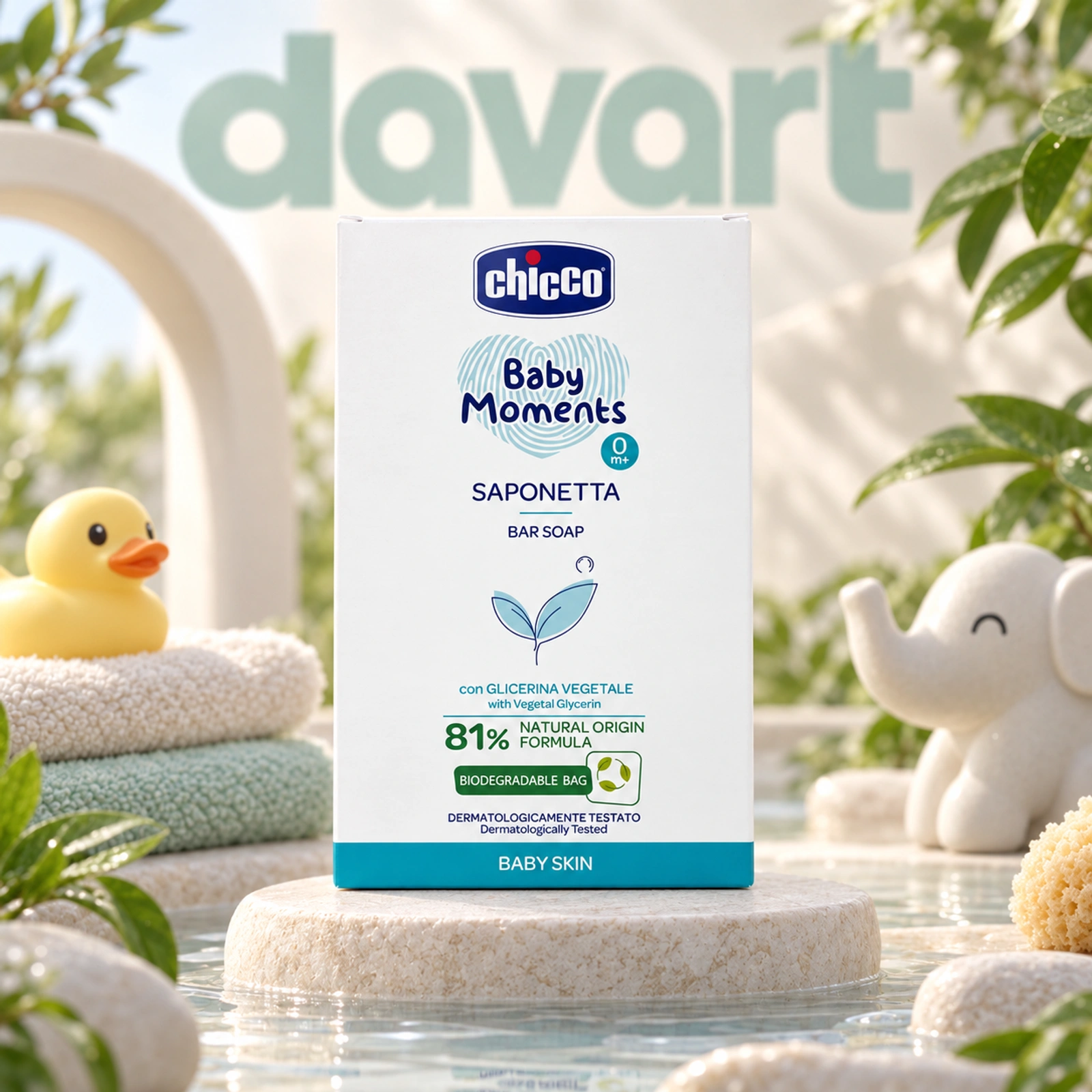Chicco Baby Sapun Solid 100 g, 100 g, imagine de referință