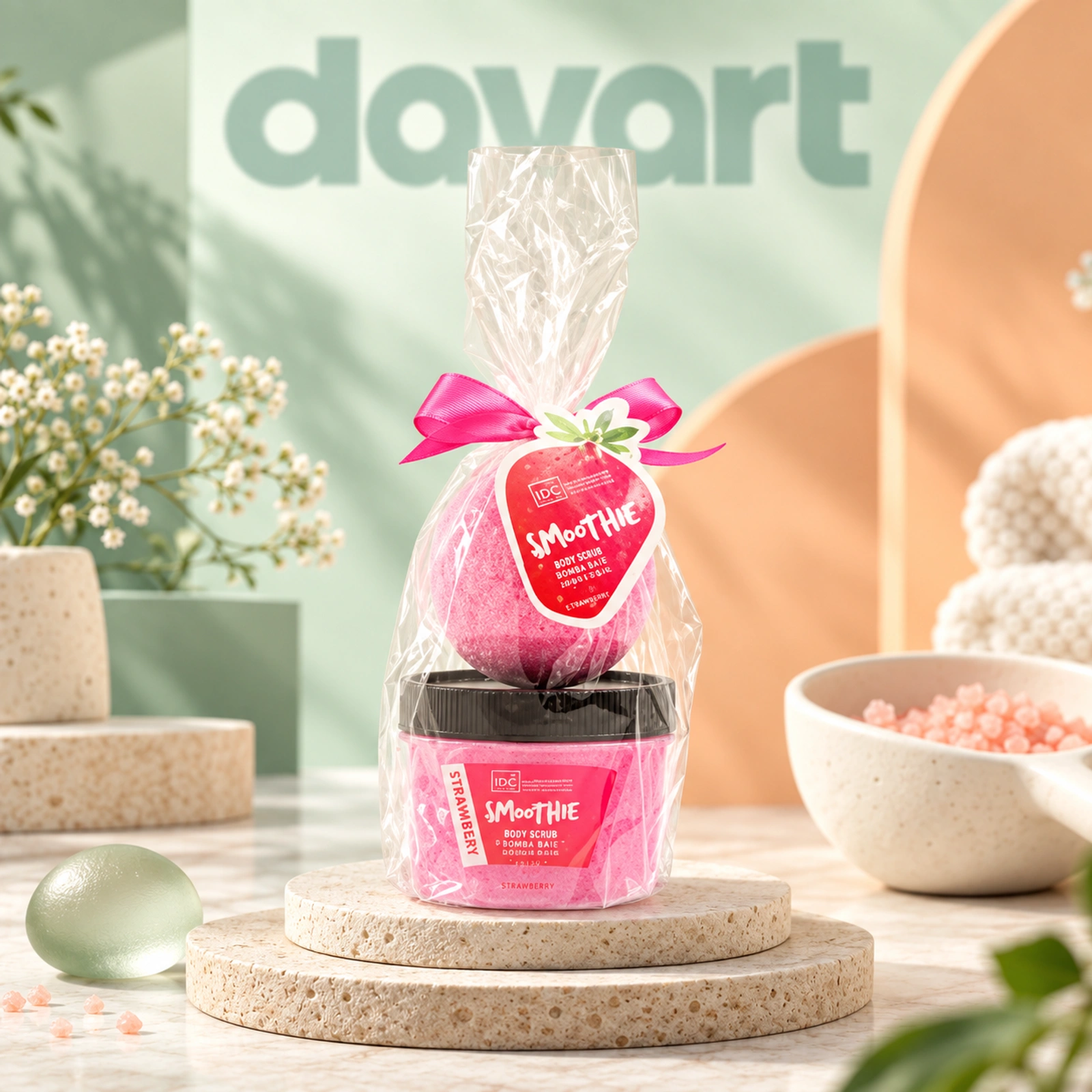 IDC Smoothie Body Scrub Bomba Baie · 98150 - Strawberry, Format de verificat, imagine de referință