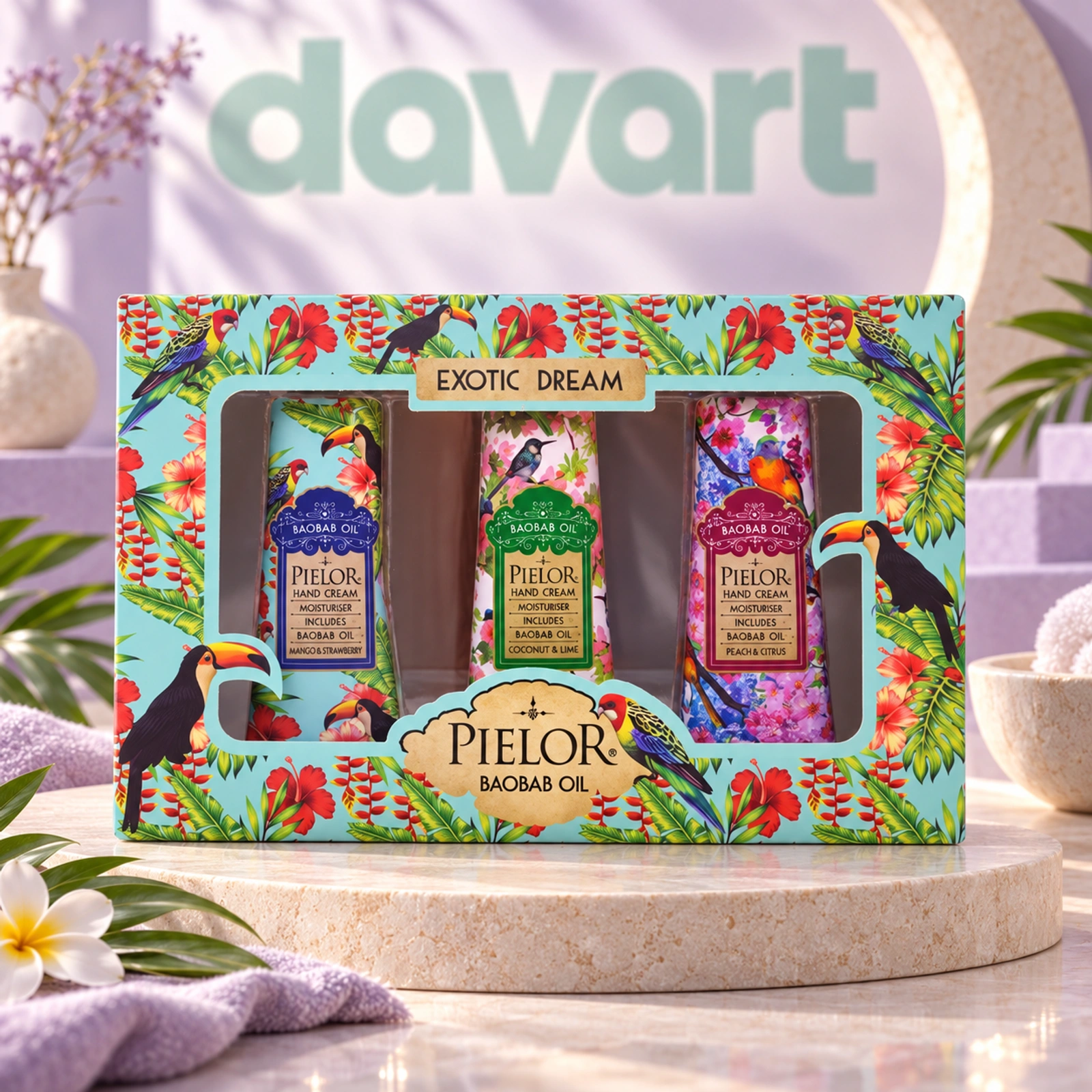 Pielor Set Exotic Dream Crema Maini 3/set · Turqoise, 3 buc., imagine de referință