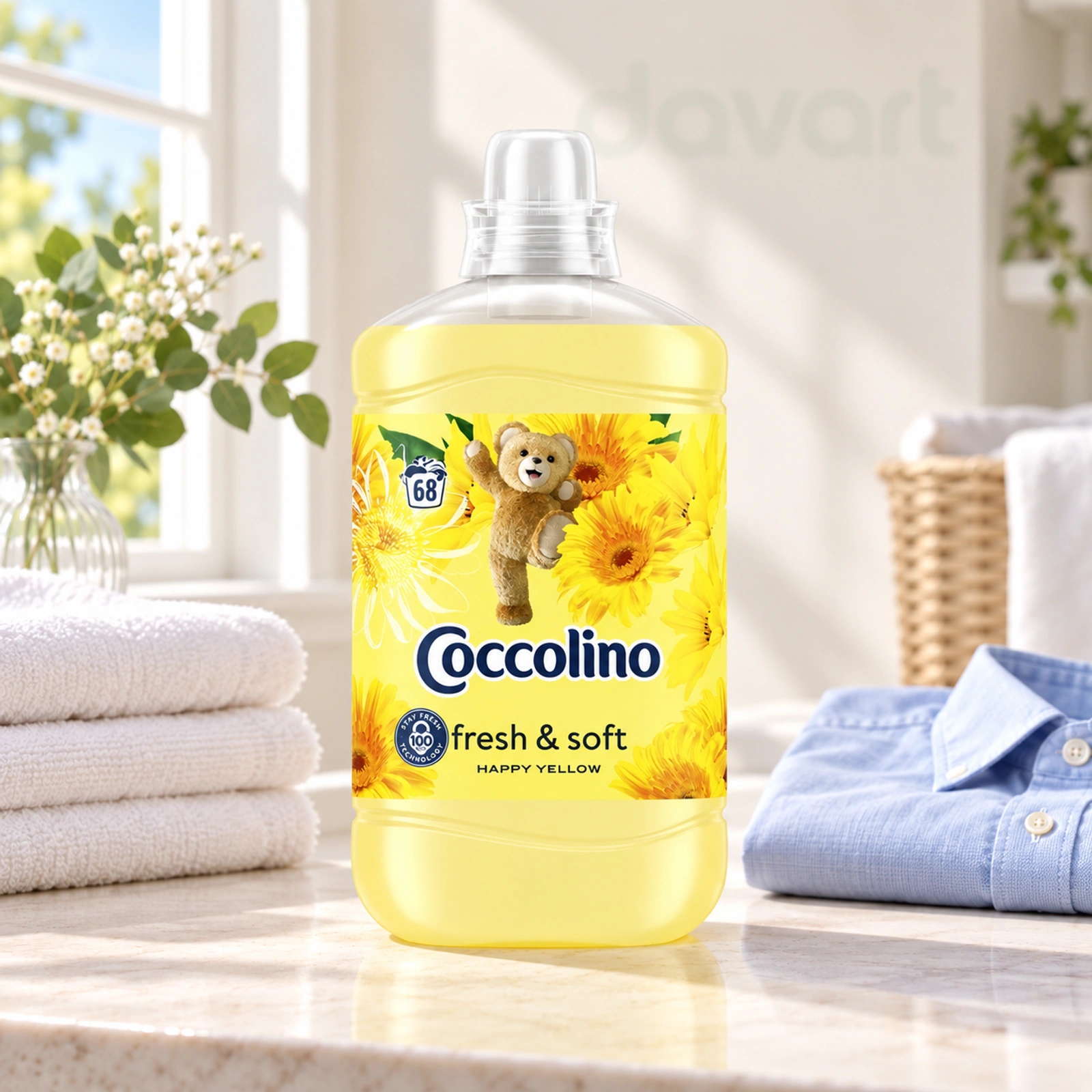 Coccolino Balsam Haine Happy Yellow, 1.7 l, imagine de referință