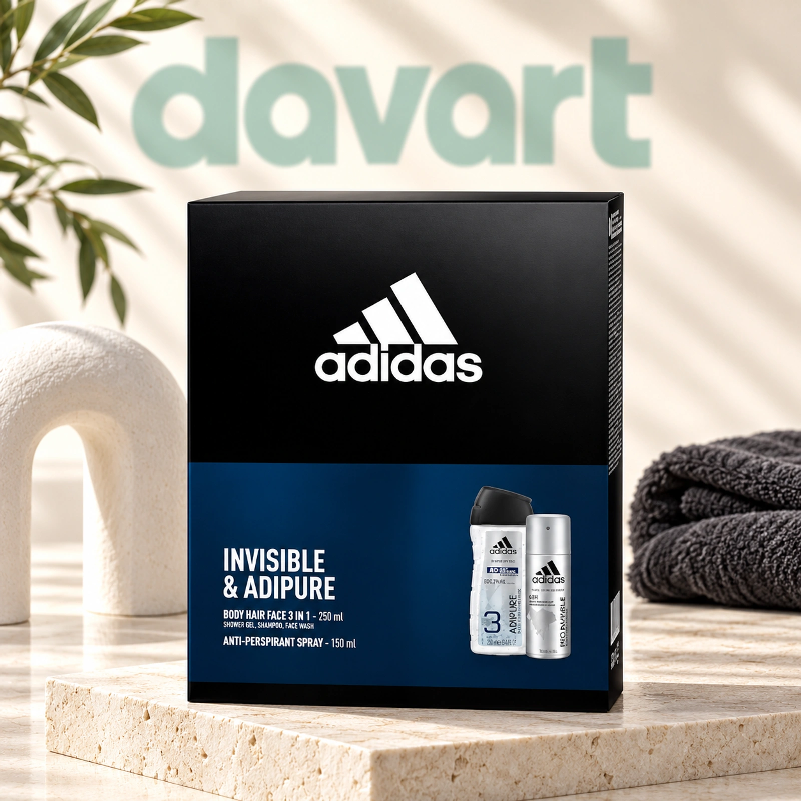 Adidas CC Deo 150 ml + Gd 250 ml · Invisible & Adipure, 150 ml + 250 ml, imagine de referință