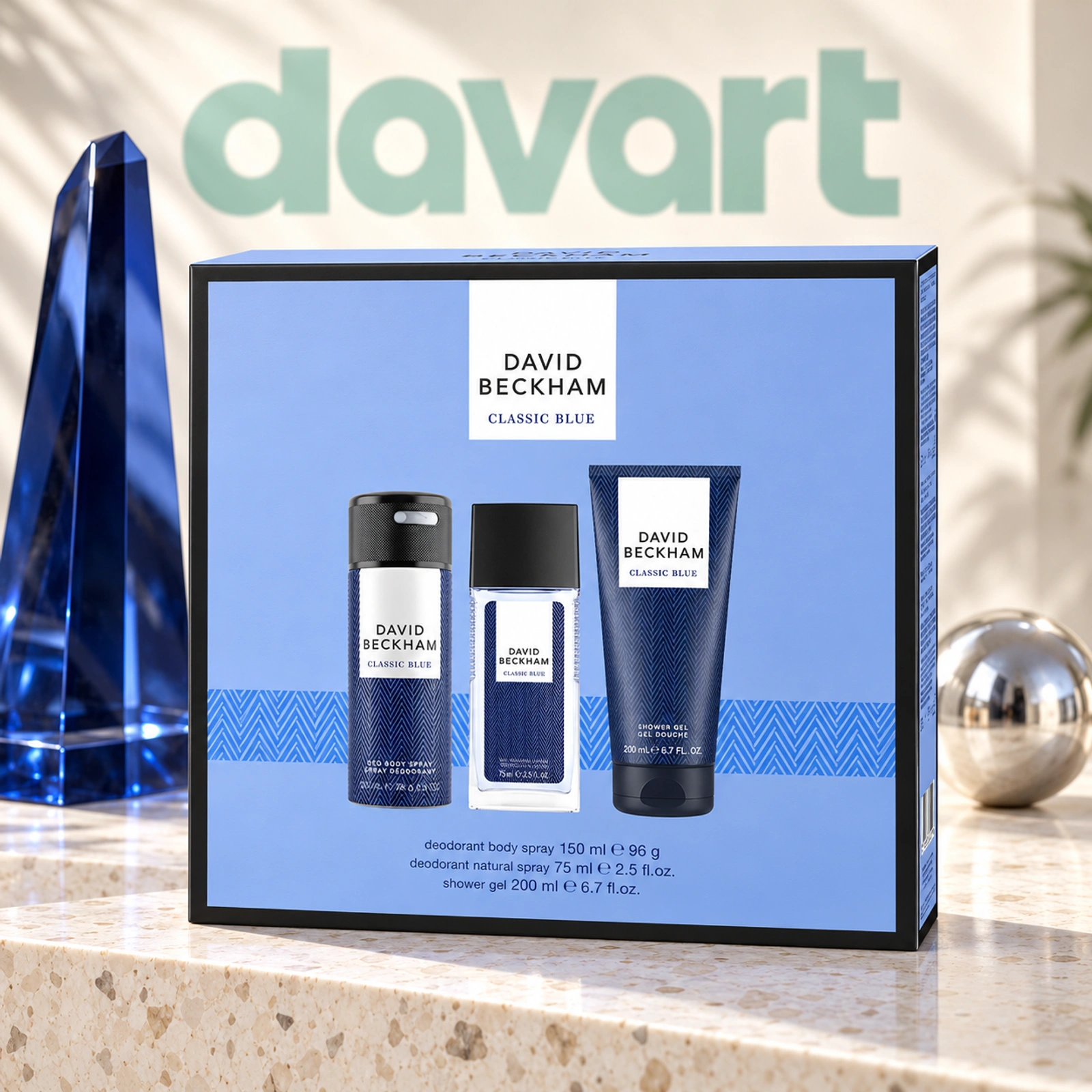 David Beckham CC Dns75 ml + Gd 200 ml + Deo 150 ml · Classic Blue, 75 ml + 200 ml + 150 ml, imagine de referință