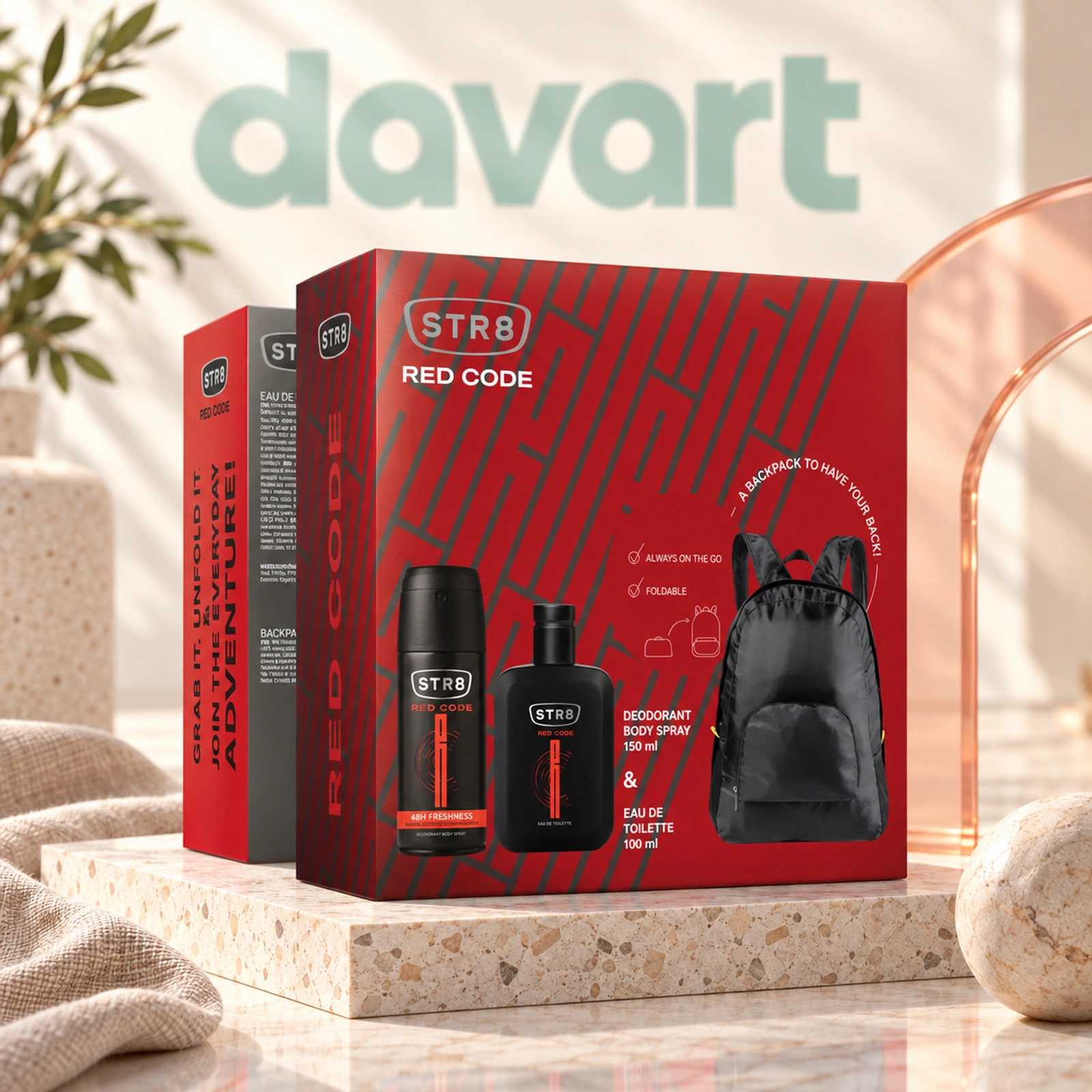 STR8 EDT 100 ml + Deo 150 ml + Rucsac · Red Code, 100 ml + 150 ml, imagine de referință