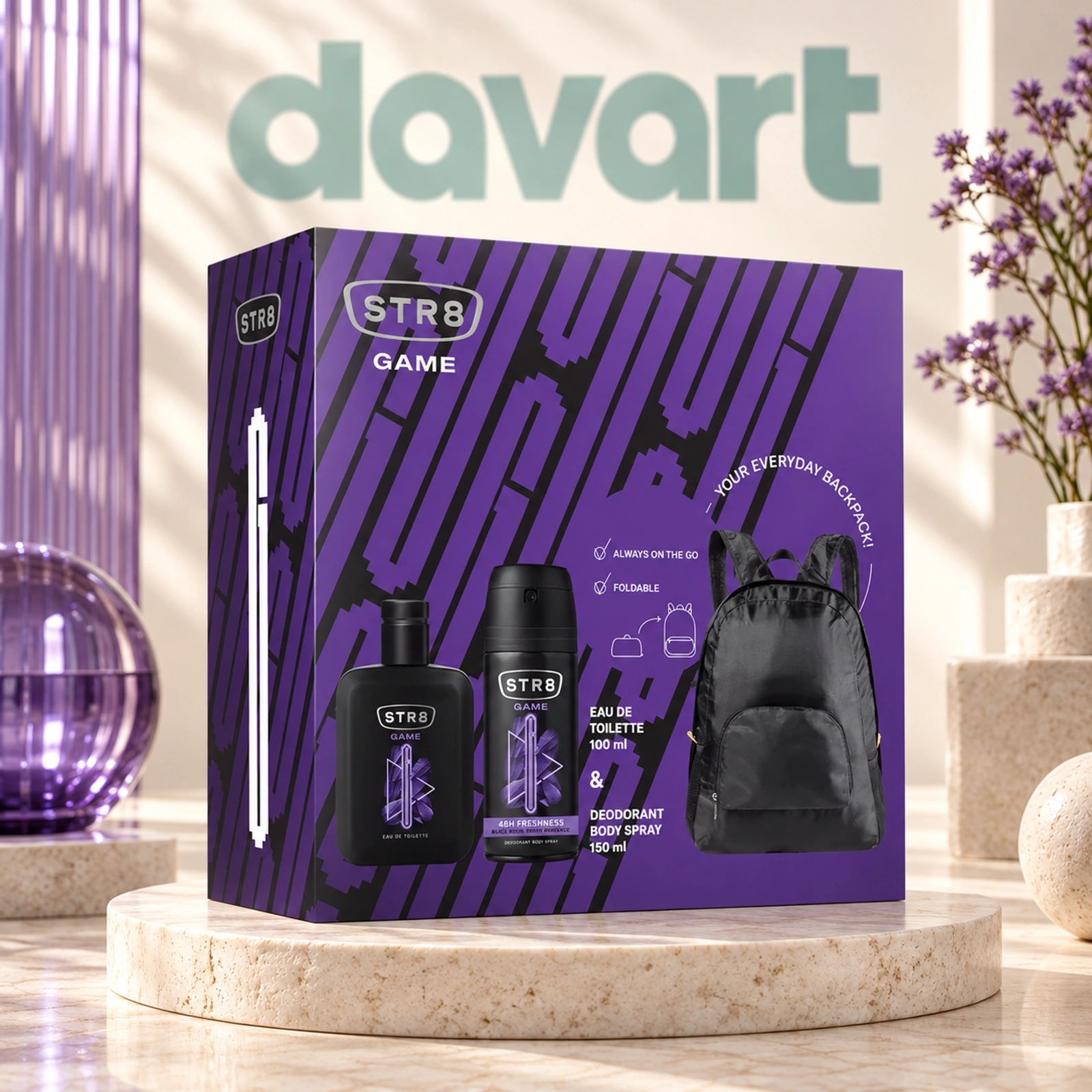 STR8 EDT 100 ml + Deo 150 ml + Rucsac · Game, 100 ml + 150 ml, imagine de referință