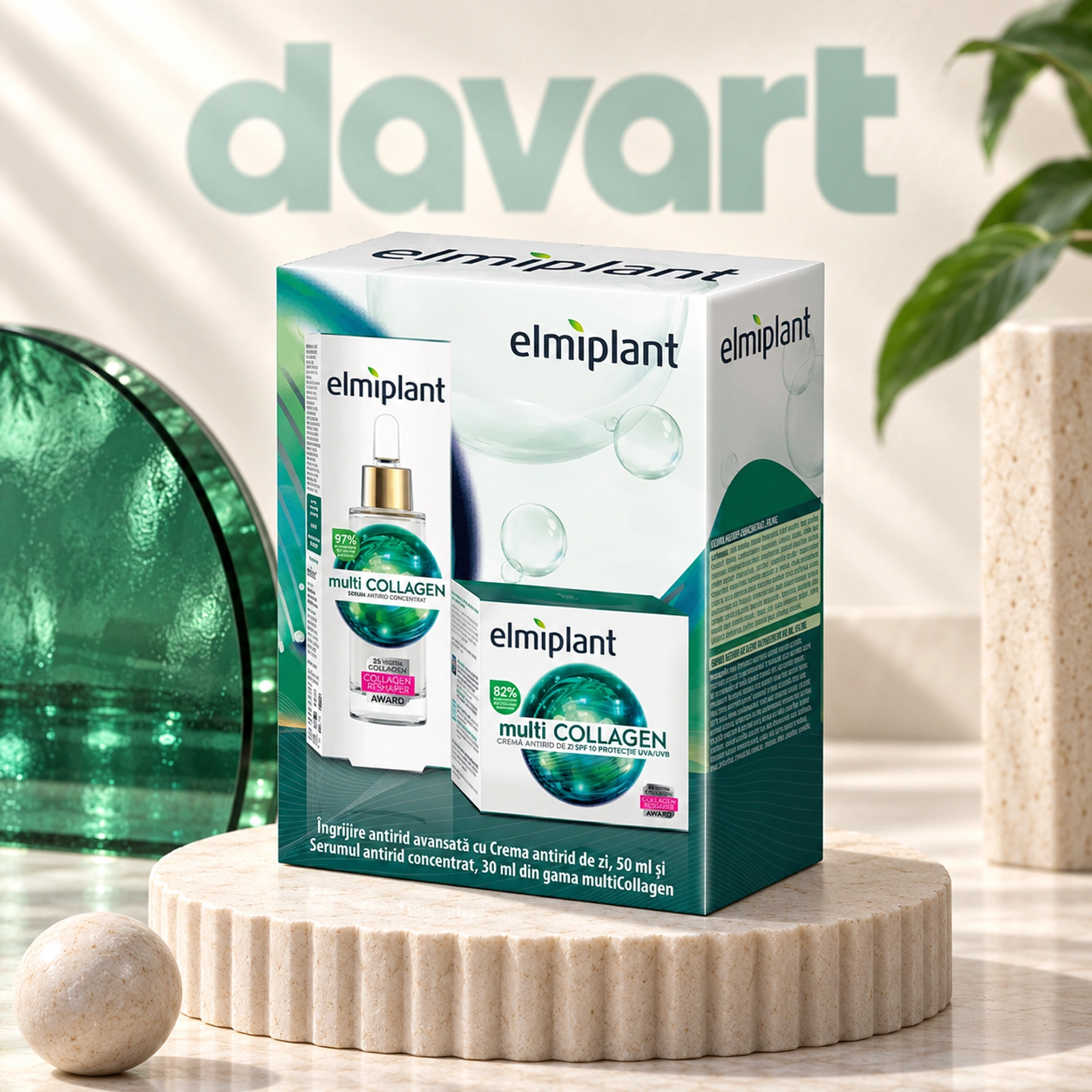 Elmiplant Caseta Cadou 2 pcs · Collagen - Crema 50 ml + Ser, 2 buc., imagine de referință