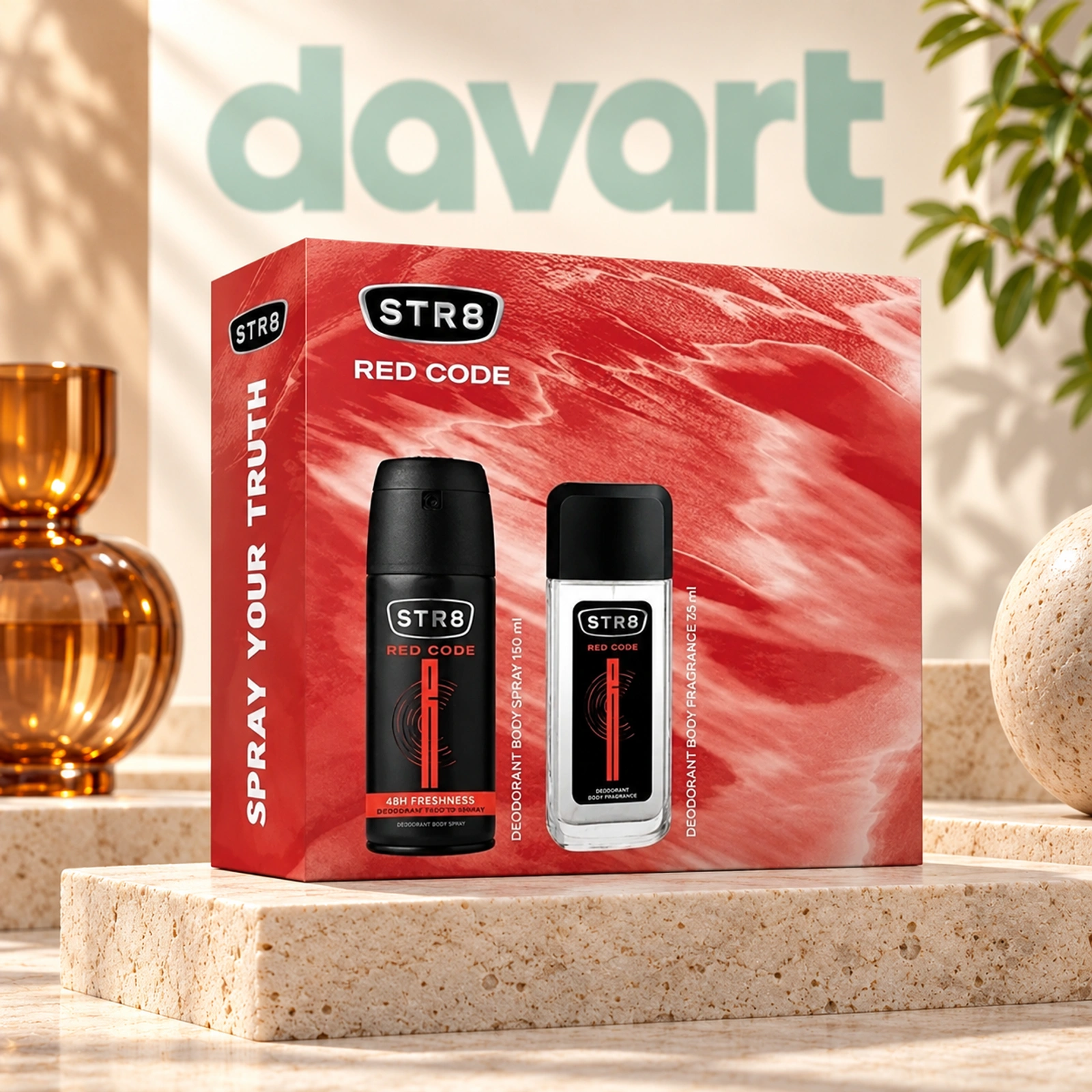 STR8 Dns75 ml + Deo 150 ml Red Code, 75 ml + 150 ml, imagine de referință