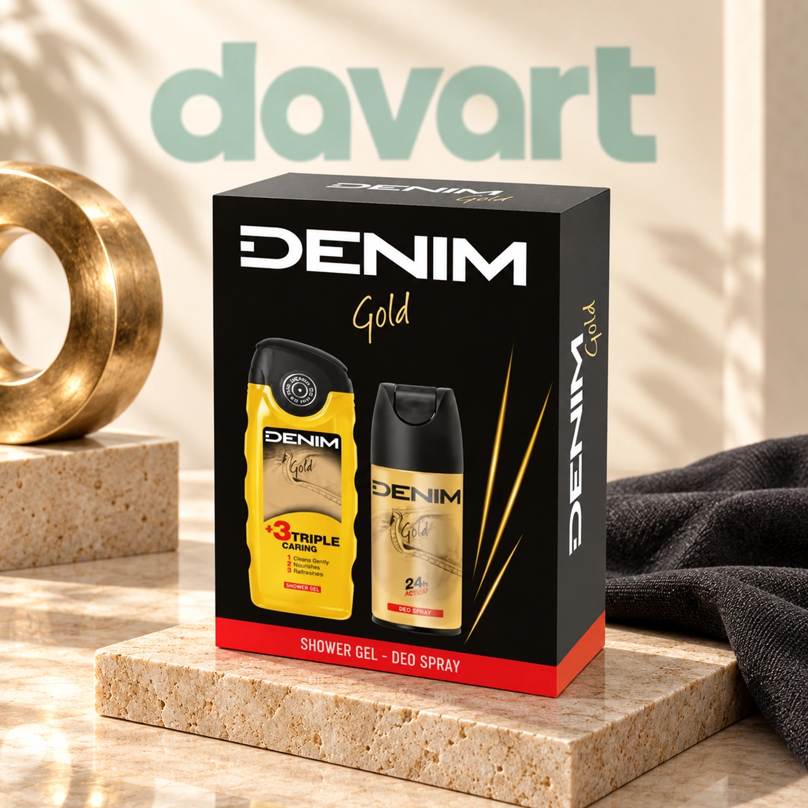 Denim Deo 150 ml + Sg 250 ml · Gold, 150 ml + 250 ml, imagine de referință