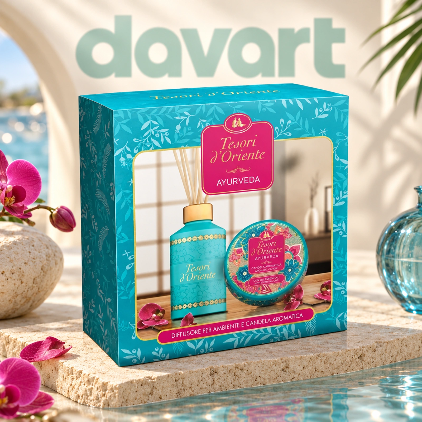 Tesori d’Oriente Caseta Cadou · Odorizant 200 ml + Lumanare, Format de verificat, imagine de referință