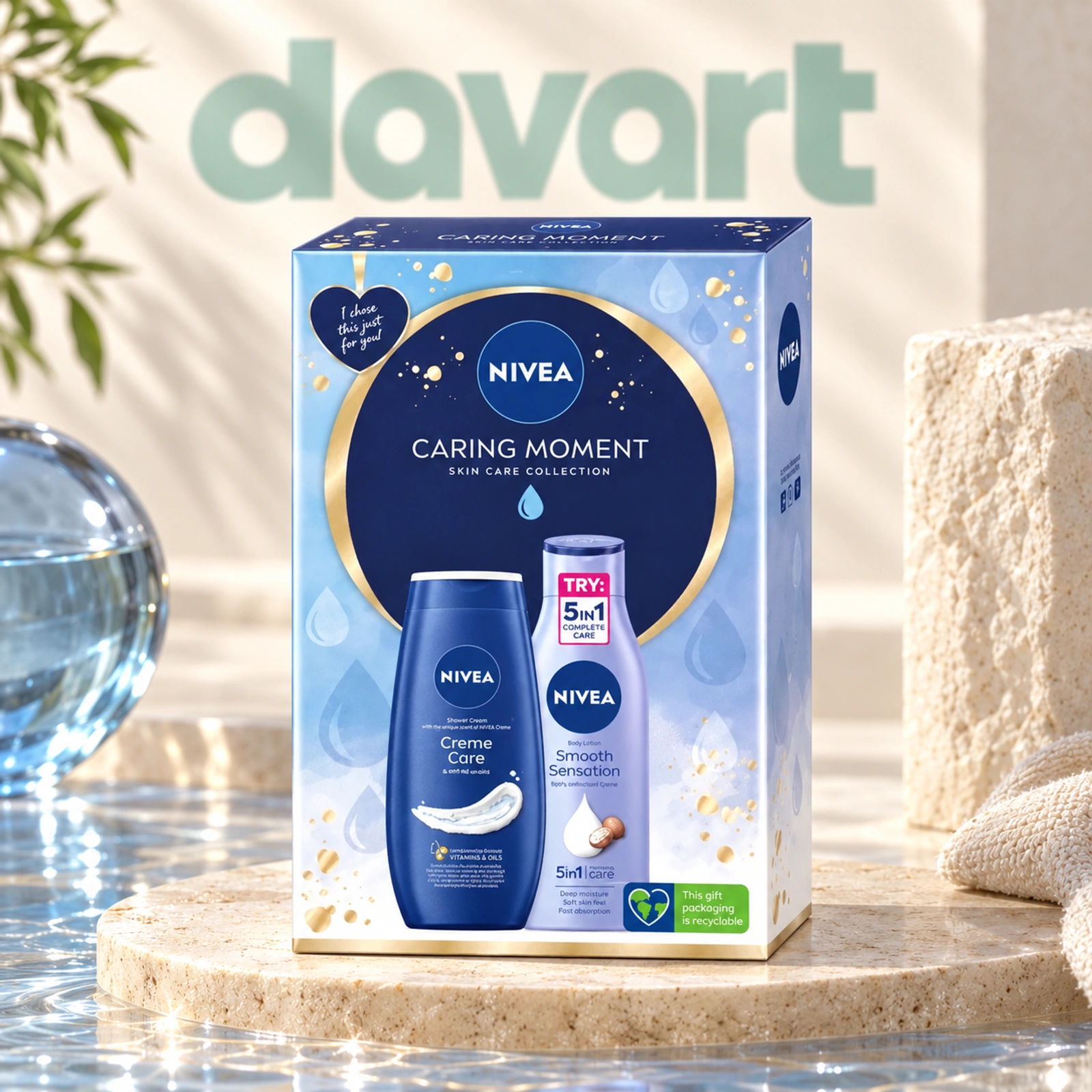 NIVEA CC Caring Moment 2 pcs · Gd 250 ml + Lapte Corp250 ml, 2 buc., imagine de referință