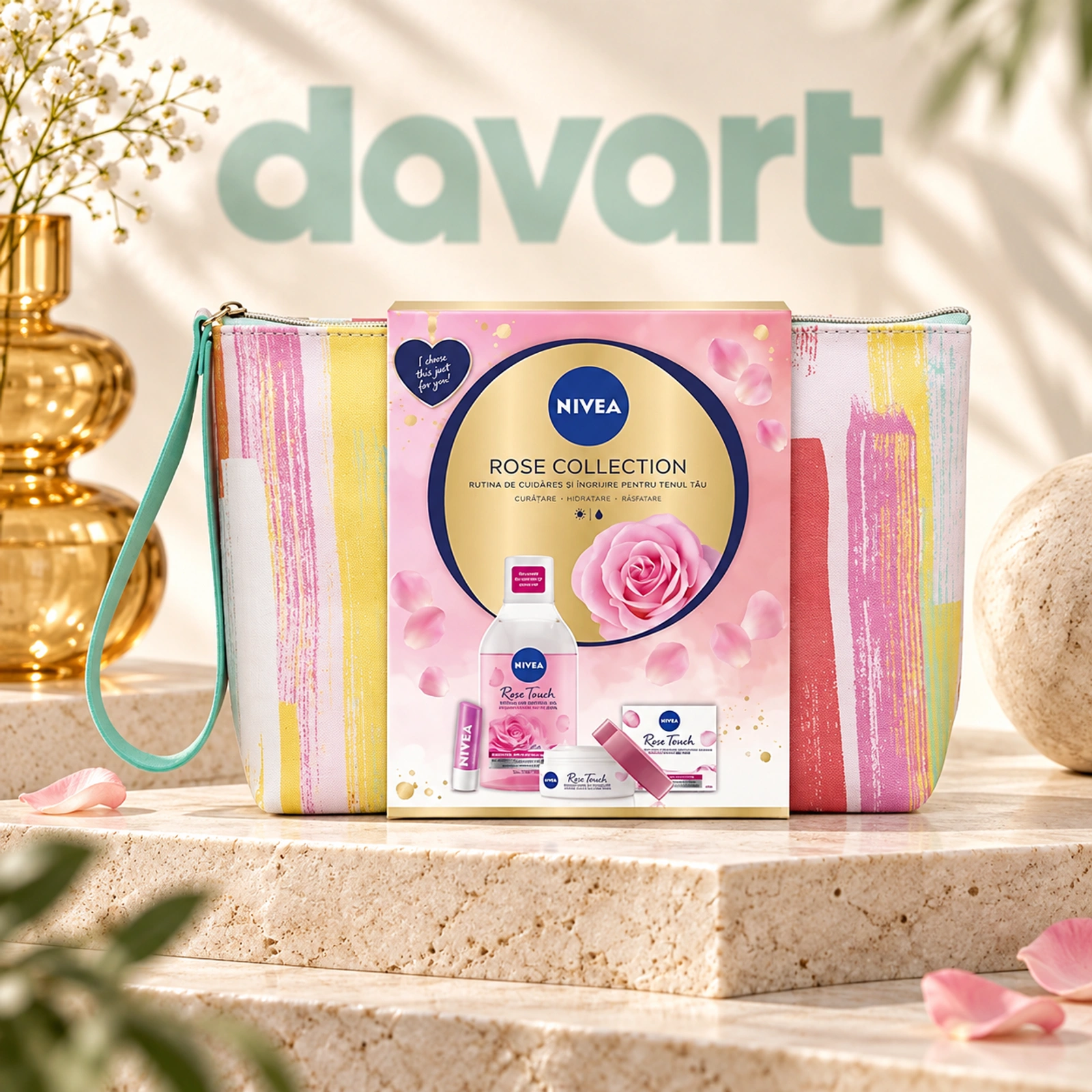 NIVEA CC Rose Collection 3 pcs · Crema 50 ml + Apa 400 ml + Balsam 4.8 g, 3 buc., imagine de referință