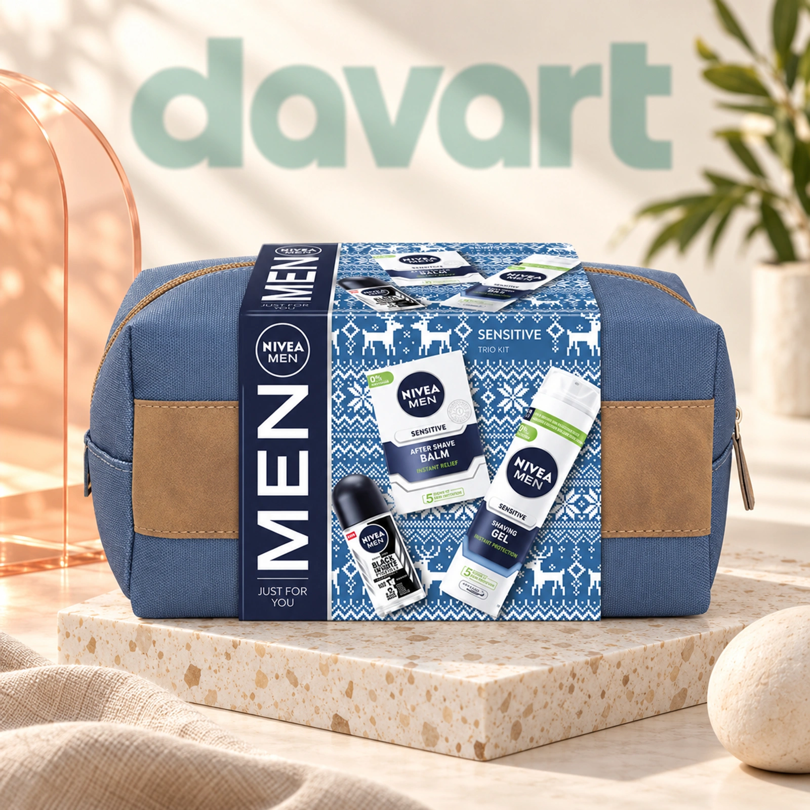 NIVEA CC Sensitive 3 pcs · Gel 200 ml + Balsam 100 ml + Roll On 50 ml, 3 buc., imagine de referință