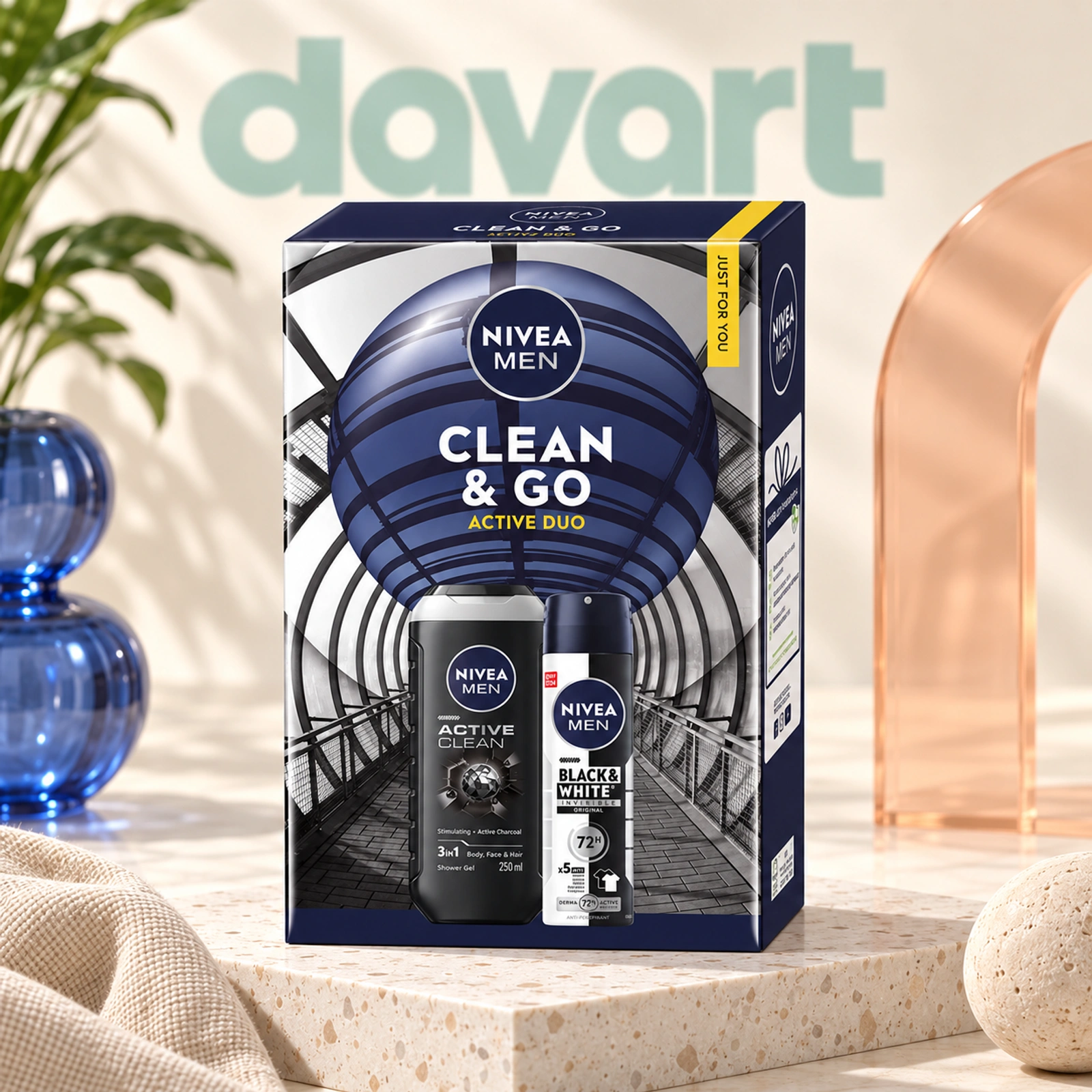 NIVEA CC Clean Go 2 pcs · Gd 250 ml + Deo 150 ml, 2 buc., imagine de referință